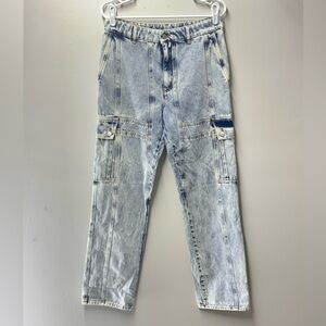 Maison Martin Margiela Denim 
Stone Washed High-waisted Denim Cargos